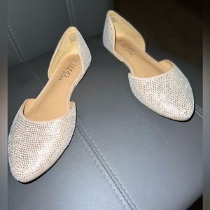 Rhinestone pointed toe flats- OBO